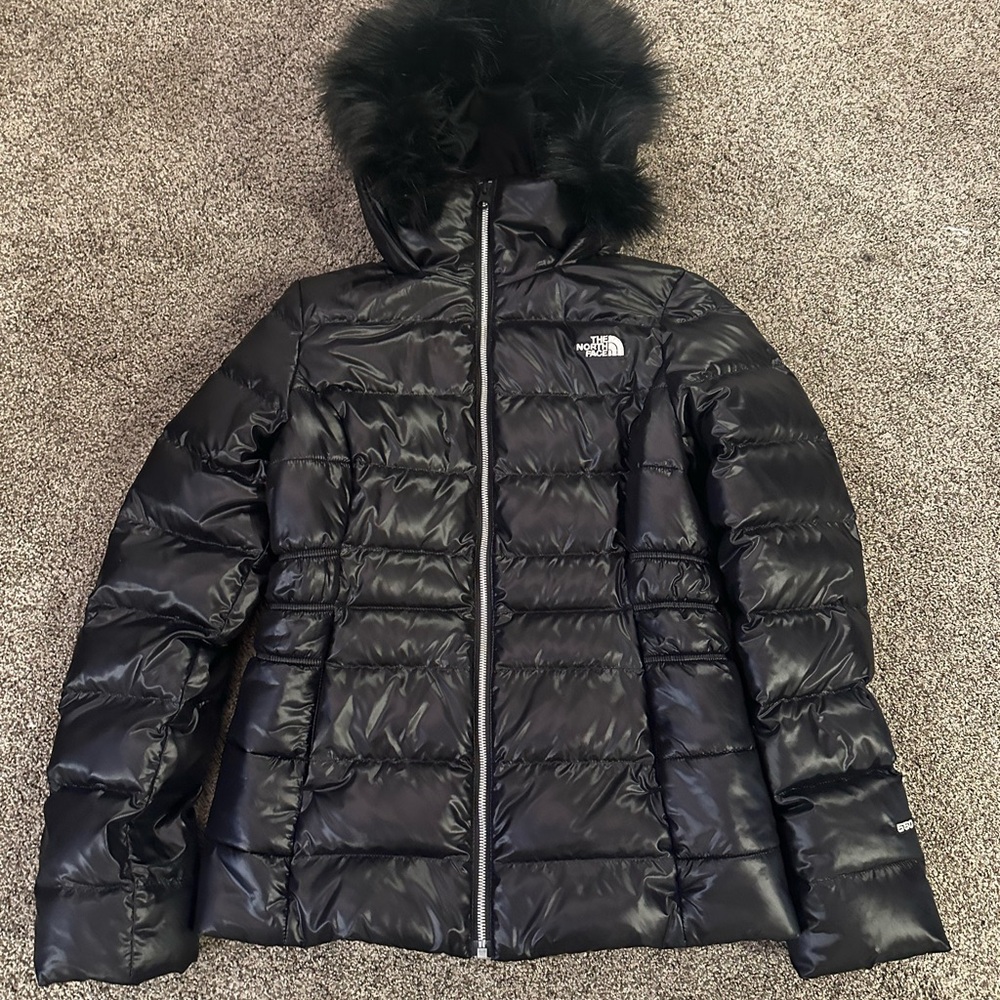 The North Face Black Puffer Jacket with Quilted Design